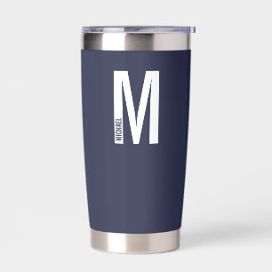 Moderne persoonlijke badmonogram en naam geïsoleerde drinkbeker