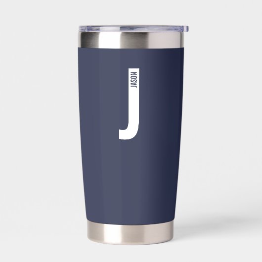 Moderne persoonlijke badmonogram en naam geïsoleerde drinkbeker (Links)