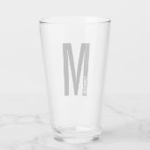 Moderne persoonlijke badmonogram en naam glas (Achterkant)