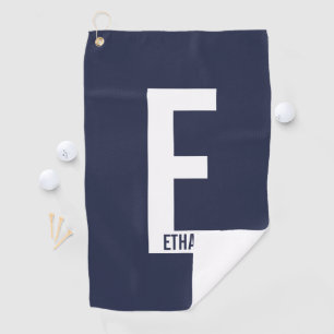 Moderne persoonlijke badmonogram en naam golfhanddoek
