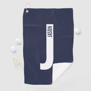 Moderne persoonlijke badmonogram en naam golfhanddoek