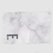 Moderne persoonlijke badmonogram en naam golfhanddoek (Horizontaal)
