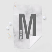 Moderne persoonlijke badmonogram en naam golfhanddoek (Insitu)