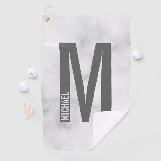 Moderne persoonlijke badmonogram en naam golfhanddoek (Insitu)