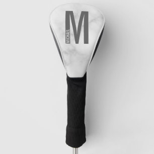 Moderne persoonlijke badmonogram en naam golfheadcover