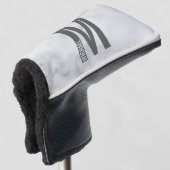 Moderne persoonlijke badmonogram en naam golfheadcover (3/4 voorkant)