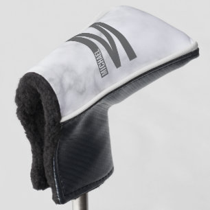 Moderne persoonlijke badmonogram en naam golfheadcover