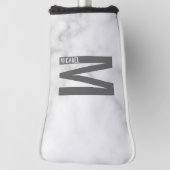 Moderne persoonlijke badmonogram en naam golfheadcover (Draai 90)