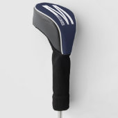 Moderne persoonlijke badmonogram en naam golfheadcover (Schuin)