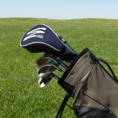 Moderne persoonlijke badmonogram en naam golfheadcover (Insitu)