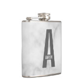 Moderne persoonlijke badmonogram en naam heupfles (Rechts)