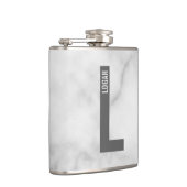 Moderne persoonlijke badmonogram en naam heupfles (Rechts)