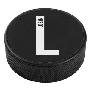 Moderne persoonlijke badmonogram en naam hockey puck