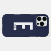Moderne persoonlijke badmonogram en naam iPhone hoesje (Achterkant horizontaal)