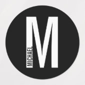 Moderne persoonlijke badmonogram en naam labels (Design 2)