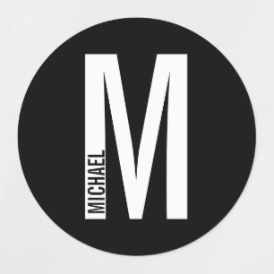 Moderne persoonlijke badmonogram en naam labels