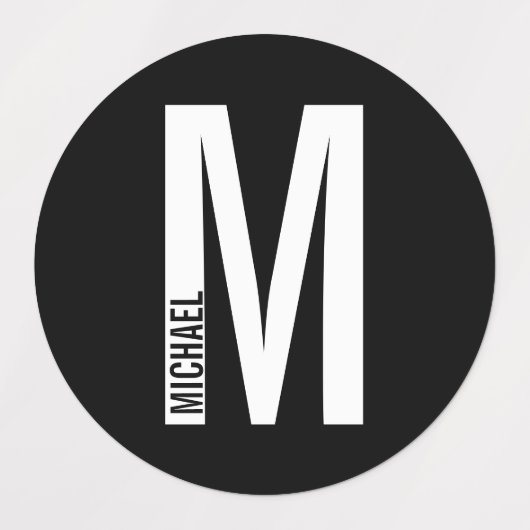 Moderne persoonlijke badmonogram en naam labels (Design 1)