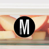 Moderne persoonlijke badmonogram en naam labels (Aangebracht)