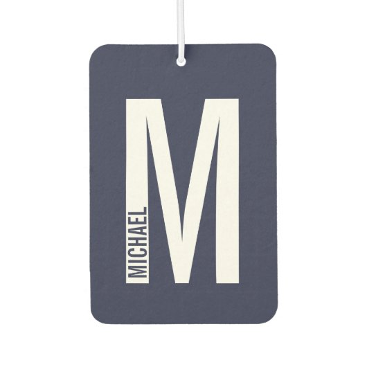 Moderne persoonlijke badmonogram en naam luchtverfrisser (Voorkant)