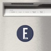 Moderne persoonlijke badmonogram en naam magneet (Insitu (Vaatwasser))