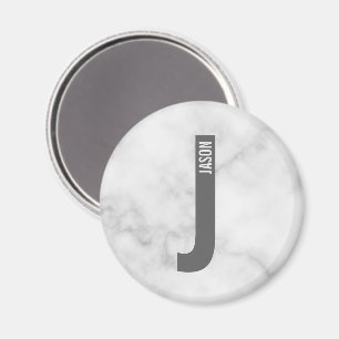 Moderne persoonlijke badmonogram en naam magneet