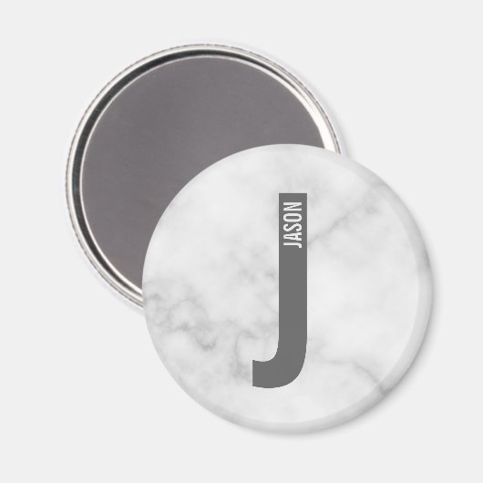 Moderne persoonlijke badmonogram en naam magneet (Voorkant / Achterkant)