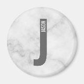 Moderne persoonlijke badmonogram en naam magneet (Voorkant)