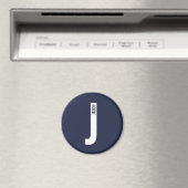 Moderne persoonlijke badmonogram en naam magneet (Insitu (Vaatwasser))