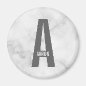 Moderne persoonlijke badmonogram en naam magneet (Voorkant)