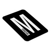 Moderne persoonlijke badmonogram en naam magneet (Rechterzijde)