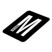 Moderne persoonlijke badmonogram en naam magneet (Linkerzijde)