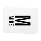 Moderne persoonlijke badmonogram en naam magneet (Horizontaal)