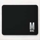 Moderne persoonlijke badmonogram en naam muismat (Voorkant)