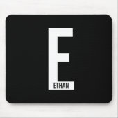 Moderne persoonlijke badmonogram en naam muismat (Voorkant)