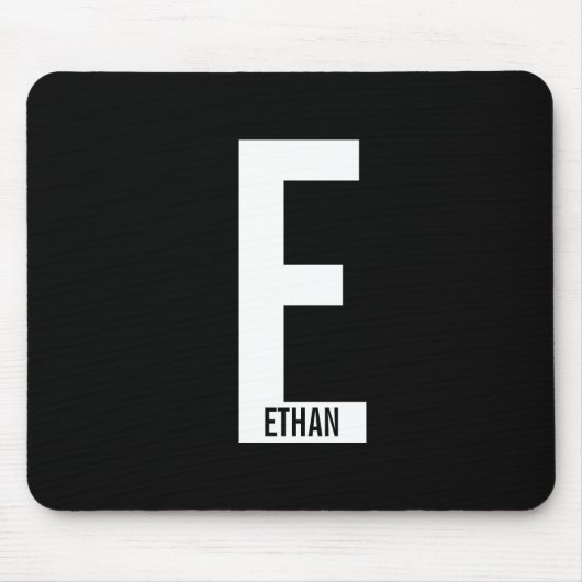 Moderne persoonlijke badmonogram en naam muismat (Voorkant)