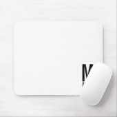 Moderne persoonlijke badmonogram en naam muismat (Met muis)