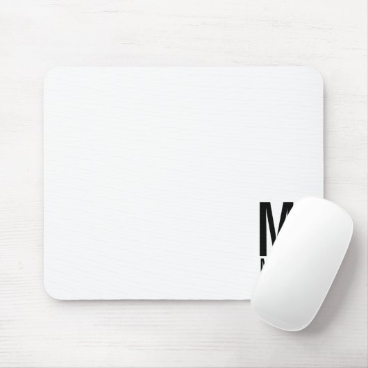 Moderne persoonlijke badmonogram en naam muismat (Met muis)