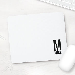 Moderne persoonlijke badmonogram en naam muismat