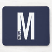 Moderne persoonlijke badmonogram en naam muismat (Voorkant)