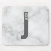 Moderne persoonlijke badmonogram en naam muismat (Voorkant)