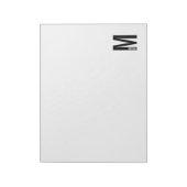Moderne persoonlijke badmonogram en naam notitieblok (Linkerzijde)