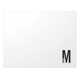 Moderne persoonlijke badmonogram en naam notitieblok