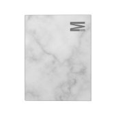 Moderne persoonlijke badmonogram en naam notitieblok (Linkerzijde)