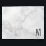 Moderne persoonlijke badmonogram en naam notitieblok<br><div class="desc">Modern Monogram ontwerp met gepersonaliseerde monogram letter "M" en een naam in de moderne vetgedrukte sans serif letterstijl.</div>