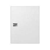 Moderne persoonlijke badmonogram en naam notitieblok (Linkerzijde)