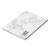 Moderne persoonlijke badmonogram en naam notitieblok (Linkerzijde)