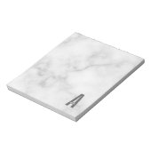 Moderne persoonlijke badmonogram en naam notitieblok (Linkerzijde)