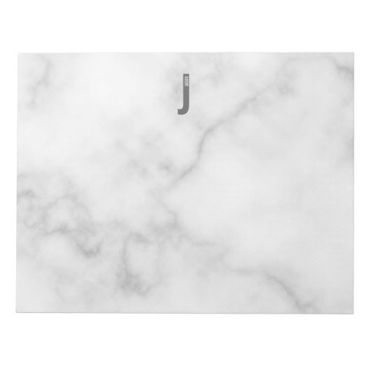 Moderne persoonlijke badmonogram en naam notitieblok (Voorkant)