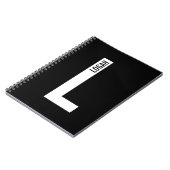 Moderne persoonlijke badmonogram en naam notitieboek (Linkerzijde)