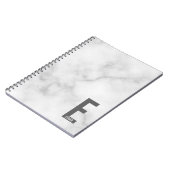 Moderne persoonlijke badmonogram en naam notitieboek (Linkerzijde)